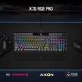 Corsair K70 RGB Pro คีย์บอร์ดเกมมิ่งแบบเมคานิคอล ขนาดเต็ม รองรับภาษาไทย/อังกฤษ สีขาว/ดำ