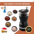 Penggiling Kopi DeLonghi KG 49 - Hitam, Kapasiti 90g, 3 Tingkat Penggilingan