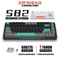 ZIFRIEND S82 Mechanical Gaming Keyboard 75% Layout Putih Hitam