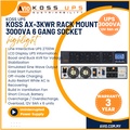 Koss AX-3KWR UPS 3000VA 1800W Tower Uninterruptible Power Supply dengan LCD Display dan Kawalan Bunyi Rendah