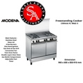Kompor Oven Freestanding Modena FC 9942 S, 4 Tungku Gas dengan Grill dan Stainless Steel Top Plate