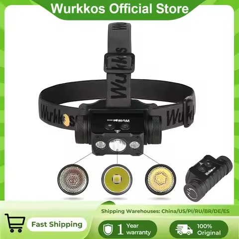 Lampu Kepala Wurkkos HD50 4000lm dengan Fitur Spotlight, Floodlight & Red Light