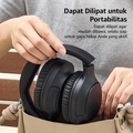 TOZO H100 Headphone Over-Ear Nirkabel Bluetooth 5.4 75 Jam Hitam