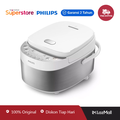 Philips HD3170/33 Rice Cooker Mini Digital 0.85L - Putih Stainless Steel