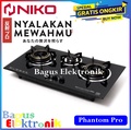 Kompor Gas NIKO Reflection Pro Phantom 3 Tungku Hitam 720x380x140mm