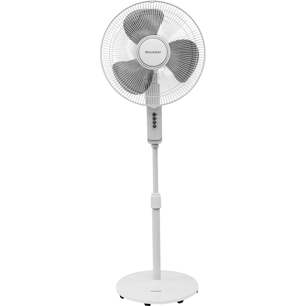 Quạt đứng Sharp PJ-S40MV-LG - Xám, 3 tốc độ, góc quay ngang 80°