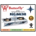 Butterfly BGC-868/343 Dapur Gas Stainless Steel 2 Burner untuk Masakan Harian