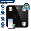 INSMART 16in1 Bluetooth BMI Weight Scale - Timbangan Badan Digital dengan 180kg Kapasiti dan Layar LED