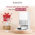 Dreame L10s Pro Ultra - Robot Vacuum Cleaner Putih 35cm x 35cm x 9.7cm, Kapasiti Debu 0.35L, Suction Power 7000Pa