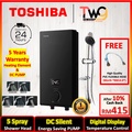 Toshiba DSK38ES3MW Pemanas Air Elektrik Segera (Instant Electric Water Heater) dengan Pompa, 240V/50Hz, 3800W, Hitam
