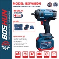 Máy Siết Bulong Boshun BS-IW850N 21V Không Chổi Than, Lực Siết 850Nm, Đầu 1/2 Inch