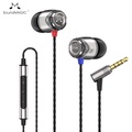 SoundMAGIC E10C IEM - In-Ear Monitor HiFi Stereo Earphones with Microphone, 10mm Neodymium Driver, Black/Gold, Red, Blue