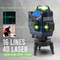 Taffware 4D-16 Mesin Self Leveling Laser 16 Garis dengan Remote Control