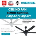 KDK K14QF-DG 56" (140cm) Kipas Angin Siling DC Motor dengan Pengawal Jarak Jauh - Putih/Grey