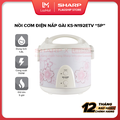 Nồi Cơm Điện Sharp KS-N192ETV 1.8L Trắng Hoa Văn - Hàng Thái Lan