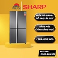 Tủ lạnh Sharp Inverter 525 lít SJ-FX600V-SL - Bạc, 4 cánh, dung lượng lớn