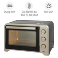 Lò nướng Kangaroo KG4001 40 lít, màu đen vàng, dung tích lớn, công suất mạnh mẽ
