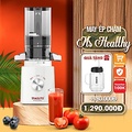 Máy Ép Chậm Masuto MS Healthy 600ml, Trắng - Ép Nguyên Quả Kiệt Bã, Làm Kem Trái Cây