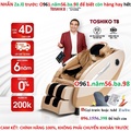 Ghế Massage Toàn Thân Toshiko T8 - Kích thước 720x1420x1000mm, Màu Kem