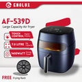 Enolux AF-539D Air Fryer 7L Kapasiti Besar dengan Sistem Pemanasan 3D dan Layar Sentuh Digital