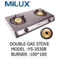 Dapur Gas Khind YS-3030B - Dua Burner Hitam untuk Kegunaan Rumah