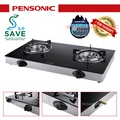 Cornell CGS-G122 Dapur Gas 2 Pembakar Kaca Tempered 7mm untuk Kegunaan Domestik