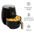 Nồi Chiên Không Dầu Ferroli FAF-5.0M3 5L, Kích Thước Nhỏ Gọn, Chống Dính Tốt