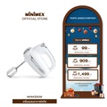 MiniMex MHM300W เครื่องผสมอาหารมือถือ Hand Mixer 5 ระดับความเร็ว