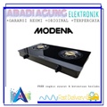 Kompor Gas Portable Modena PC 0721 BEBK - 2 Tungku Stainless Steel & Kaca Tempered