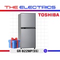 Toshiba GR-B22MP(SS) 2-Door Refrigerator 180L, Star Silver, No Frost, Ag+ BIO Deodorization & Antibacterial System