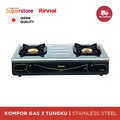 Rinnai RI-602A Kompor Gas 2 Tungku Hitam untuk Rumah Tangga