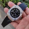 Bell & Ross BR05 Chronograph Watch 42mm Stainless Steel Blue Sunray Dial