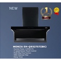 Elba EH-Q9327ST Cooker Hood Monza - 896mm Lebar, Hitam, 2000m³/jam
