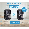 Midea YL1631T Water Dispenser Table Top - Kapasiti Air Panas 1L, Sejuk 2L, Garis Ceramic Filter