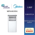 Midea PH Series 1.0HP Portable AC - Putih, Kapasiti Penyejukan 3.5kW, Pengurangan Kelembapan 2.5L/hari