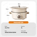 Alltou Panci Listrik Multifungsi 3L/5L Putih