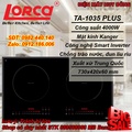Bếp điện từ đôi cao cấp Lorca TA-1035 PLUS - Kích thước 730x420mm, màu đen