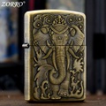ZORRO 902 Heavy Armor Windproof Kerosene Lighter - Korek Api Minyak Tahan Angin (Black Gold, Silver, Dragon Bronze)