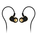 SoundMAGIC PL30+ IEM Earphones - In-Ear Wired Earbuds White+Gold 9mm Dynamic Driver Powerful Bass HiFi Stereo