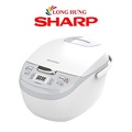 Nồi cơm điện tử Sharp KS-COM192EV-GY 1.8 lít, Trắng + Xám