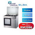 Elba EGC-C9783E Gas Cooker with Electric Oven 70L Stainless Steel 90cm 3 Burners