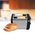 Máy nướng bánh mì Sokany HJT-016S - 2 ngăn, màu Đen & Xám, công suất 750W