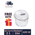 Tefal RK5001 Rice Cooker Mini 0.5L Putih - Pemasak Nasi Digital dengan Teknologi Fuzzy Logic dan Sistem Pemanasan 3D