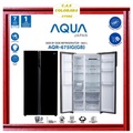 Aqua AQR-675IG Kulkas Side By Side Glasdoor Black 602L