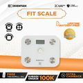 Bodimax Fitscale - Timbangan Digital BMI & Body Fat, Kapasitas 180 kg, Kaca Tempered
