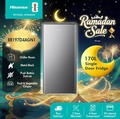 Hisense RR197D4AGN Peti Sejuk 1 Pintu Kapasiti 170L Warna Silver