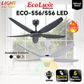 Ecoluxe ECO-556 Kipas Siling 56" DC Motor 6 Speeds Remote Control Hitam / Putih