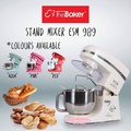 The Baker ESM989 Stand Mixer - 6.5L Kapasiti, 1300W Kuasa, Warna Aqua, Pink, Red & White