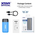 XTAR PB2S Power Bank Charger 2 Slot Li-ion 18650 21700 QC3.0 PD3.0 USB-C Hitam Merah