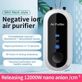 Aolon M9 Purifier Necklace - Pemurni Udara Portabel dengan 150 Juta Ion Negatif, Hitam/Putih